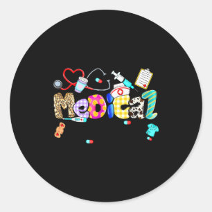 Medische Istant Stethoscoop Luipaard Medische Ista Ronde Sticker