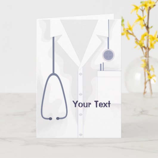 Medische Jas Jas Wit Custom Kaart (Gele Bloem)