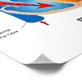 Medische kaart met hartbloeding poster (Hoek)