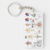 Medische kaarten menselijke anatomiediagrammen sleutelhanger (Voorkant)