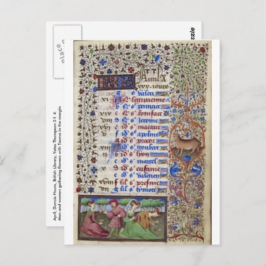 Medische kalender: April Briefkaart (Voorkant / Achterkant)