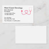 Medische kanker Oncoloog Visitekaartje (Voorkant / Achterkant)