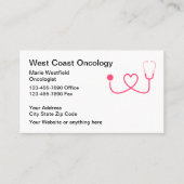 Medische kanker Oncoloog Visitekaartje (Voorkant)