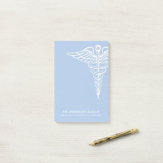 Medische Kantoor Persoonlijke Wit en Blauw Post-it® Notes (Op bureau)