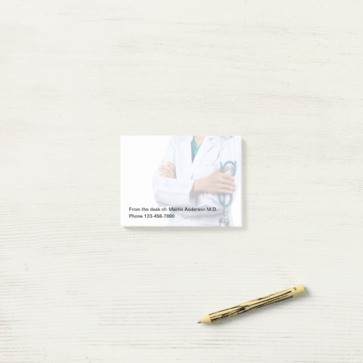 Medische Kantoor van het bureau van Post-it® Notes (Op bureau)
