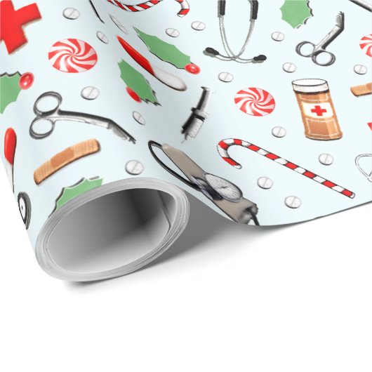 Medische kerstcadeau cadeaupapier (Rol Hoek)