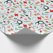 Medische kerstcadeau cadeaupapier (Hoek)