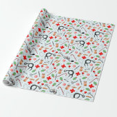 Medische kerstcadeau cadeaupapier (Uitgerold)