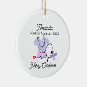 Medische Kerstmis CMA CNA PA Keramisch Ornament (Rechts)