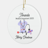 Medische Kerstmis CMA CNA PA Keramisch Ornament (Links)