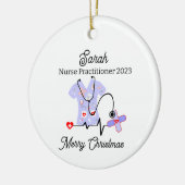 Medische Kerstmis Verpleegkundige Practitioner 202 Keramisch Ornament (Links)