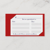 Medische klembord met stethoscoop - Benoeming Afsprakenkaartje (Achterkant)