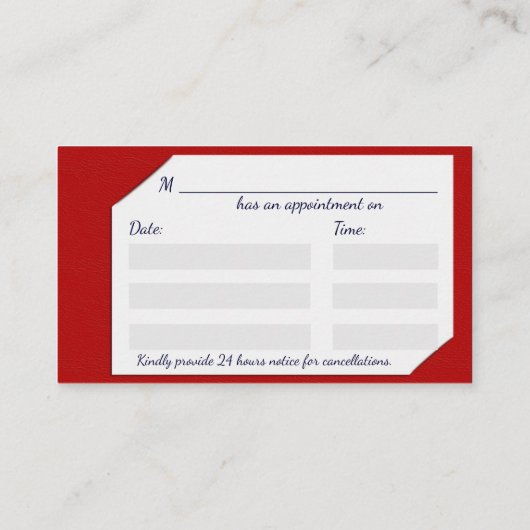 Medische klembord met stethoscoop - Benoeming Afsprakenkaartje (Achterkant)