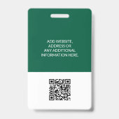Medische Kliniek Dokter Groen Professioneel ID Badge (Achterkant)
