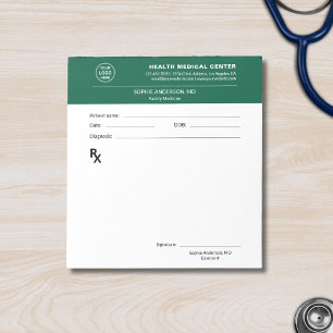 Medische Kliniek Dokter Recept Groen Notitieblok
