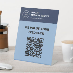 Medische kliniek gezondheidszorg aangepaste logo Q Reclamebord Met Voetstuk