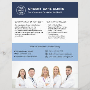 Medische Kliniek Spoedeisende Zorg Aangepast Logo  Flyer