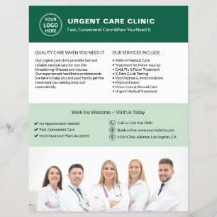 Medische Kliniek Spoedzorg Groen Logo QR Flyer