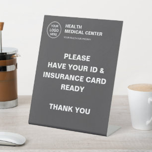 Medische Kliniek Zorgverlening Aangepast Logo Verz Reclamebord Met Voetstuk