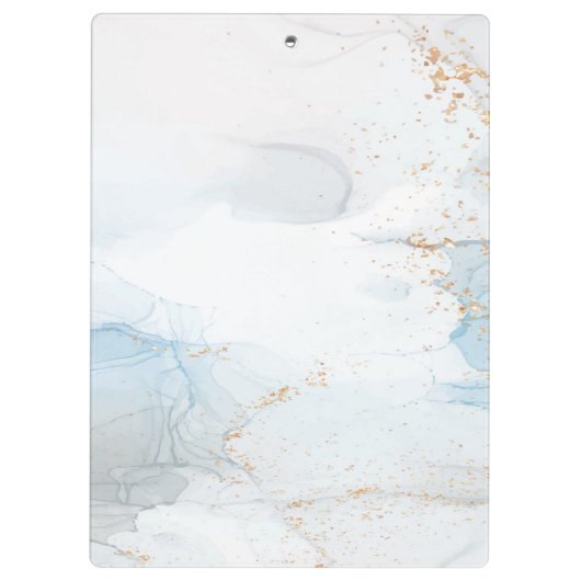 Medische Koperen Caduceus Rose Goud Luxe Marmer Klembord (Achterkant)