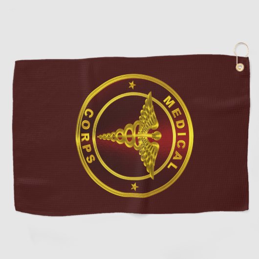 Medische korps golfhanddoek (Horizontaal)