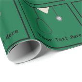 Medische kruiden Doctor Nurse Donkergroene omloop Cadeaupapier (Rol Hoek)