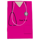 Medische kruiden Doctor Nurse Hot Pink Med Gift Ba Medium Cadeauzakje (Voorkant)