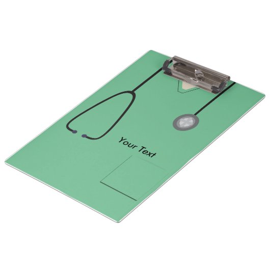 Medische kruiden Doctor Nurse Light Green Cliboard Klembord (Gekanteld)