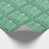 Medische kruiden Doctor Nurse Light Green Wrap Cadeaupapier (Hoek)