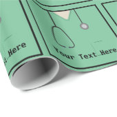 Medische kruiden Doctor Nurse Light Green Wrap Cadeaupapier (Rol Hoek)