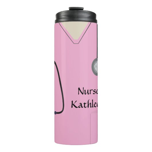 Medische kruiden Eenvormig roze Thermosbeker (Voorkant)