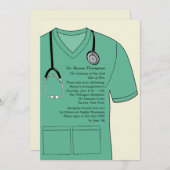 Medische kruiden Groene Afstuderen Uitnodiging (Voorkant / Achterkant)