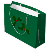 Medische kruiden Groene Holly Gift Bag Large Cadeautasje (Achterkant Gekanteld)