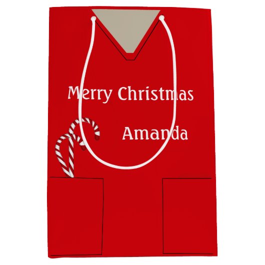 Medische kruiden Rood kerstSnoep Gemiddeld cadeau Medium Cadeauzakje (Voorkant)