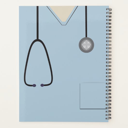Medische kruiden verpleegkundige Light Blue Planne Planner (Achterkant)