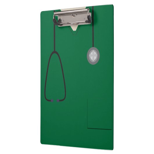 Medische kruiden verpleegkundigen, donkergroen kle klembord (Links)