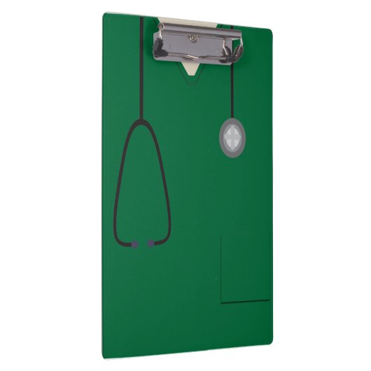 Medische kruiden verpleegkundigen, donkergroen kle klembord (Rechts)