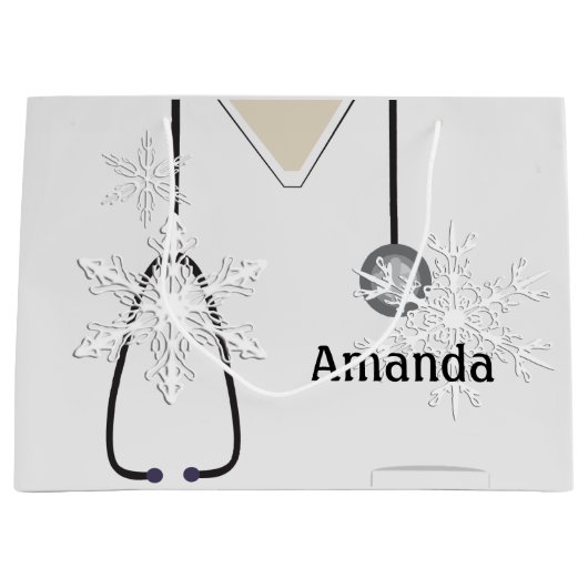 Medische kruiden White Snowflake Lg Gift Bag Groot Cadeauzakje (Voorkant)