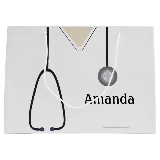 Medische kruiden Witte lg Gift Bag Large Cadeautasje (Voorkant)