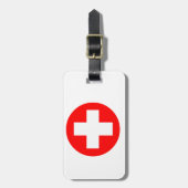 Medische kruis bagagelabel (Voorkant verticaal)