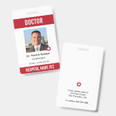 Medische kruisziekenhuisfoto Foto-ID Badge (Front & Back)