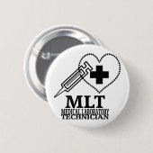 MEDISCHE LAB TECH LOGO RONDE BUTTON 5,7 CM (Voorkant /achterkant)