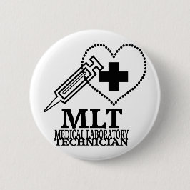 MEDISCHE LAB TECH LOGO RONDE BUTTON 5,7 CM