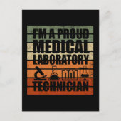 Medische Lab Tech retro Briefkaart (Voorkant)