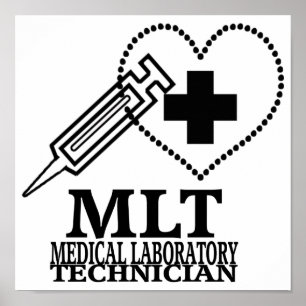 MEDISCHE LABORATORIUMTECH LOGO VOOR MEDISCHE HARTS POSTER