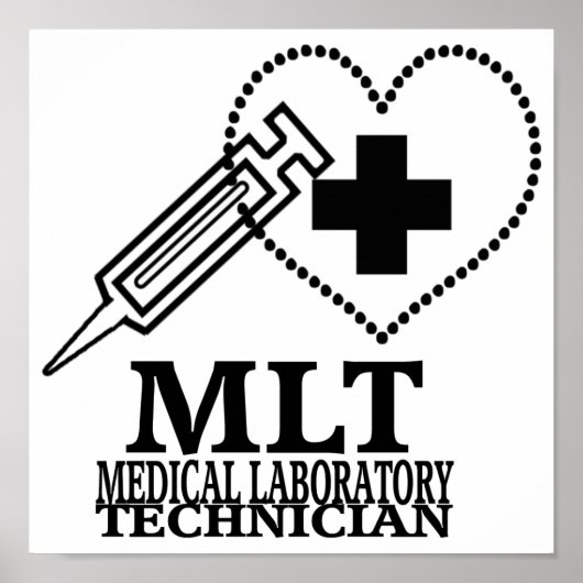 MEDISCHE LABORATORIUMTECH LOGO VOOR MEDISCHE HARTS POSTER (Voorkant)