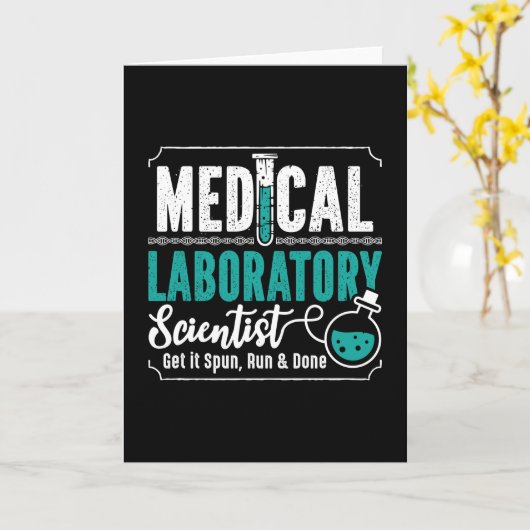 Medische laboratoriumtechnicus kaart (Gele Bloem)