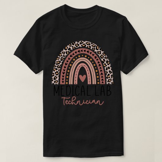 Medische laboratoriumtechnicus MLT Regenboogkundig T-shirt (Design voorkant)