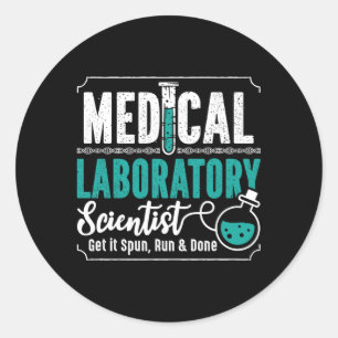 Medische laboratoriumtechnicus ronde sticker