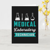 Medische Laboratoriumtechnicus Wetenschap Laborato Kaart (Gele Bloem)